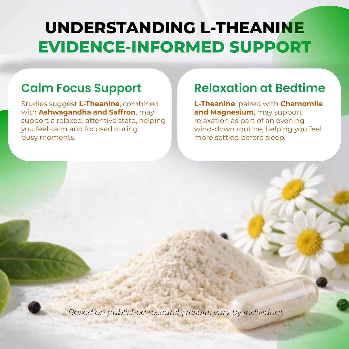 ULTRA HERBS L-Theanine Supplement Capsule 150 Count