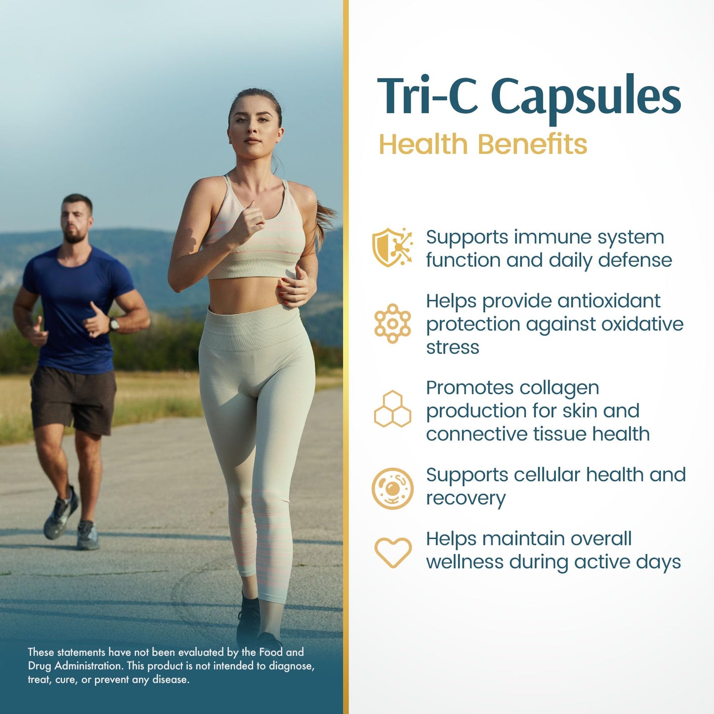 Vykee Nutrition Tri-C 1000 Triple-Source Vitamin C Complex Capsule, 120 Count