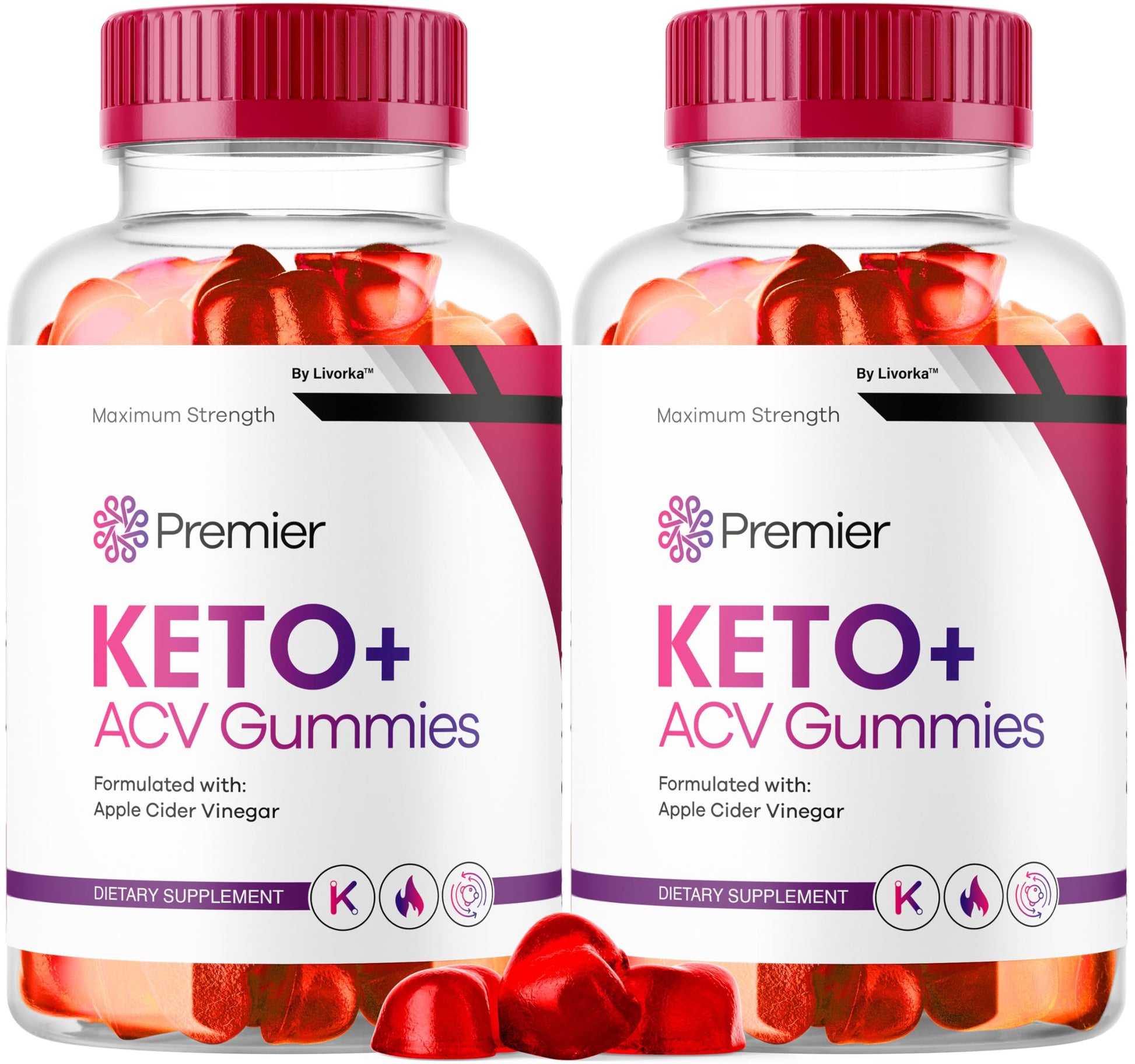 LIVORKA Premier Keto Plus ACV Gummies for Weight Loss, 120 Gummies