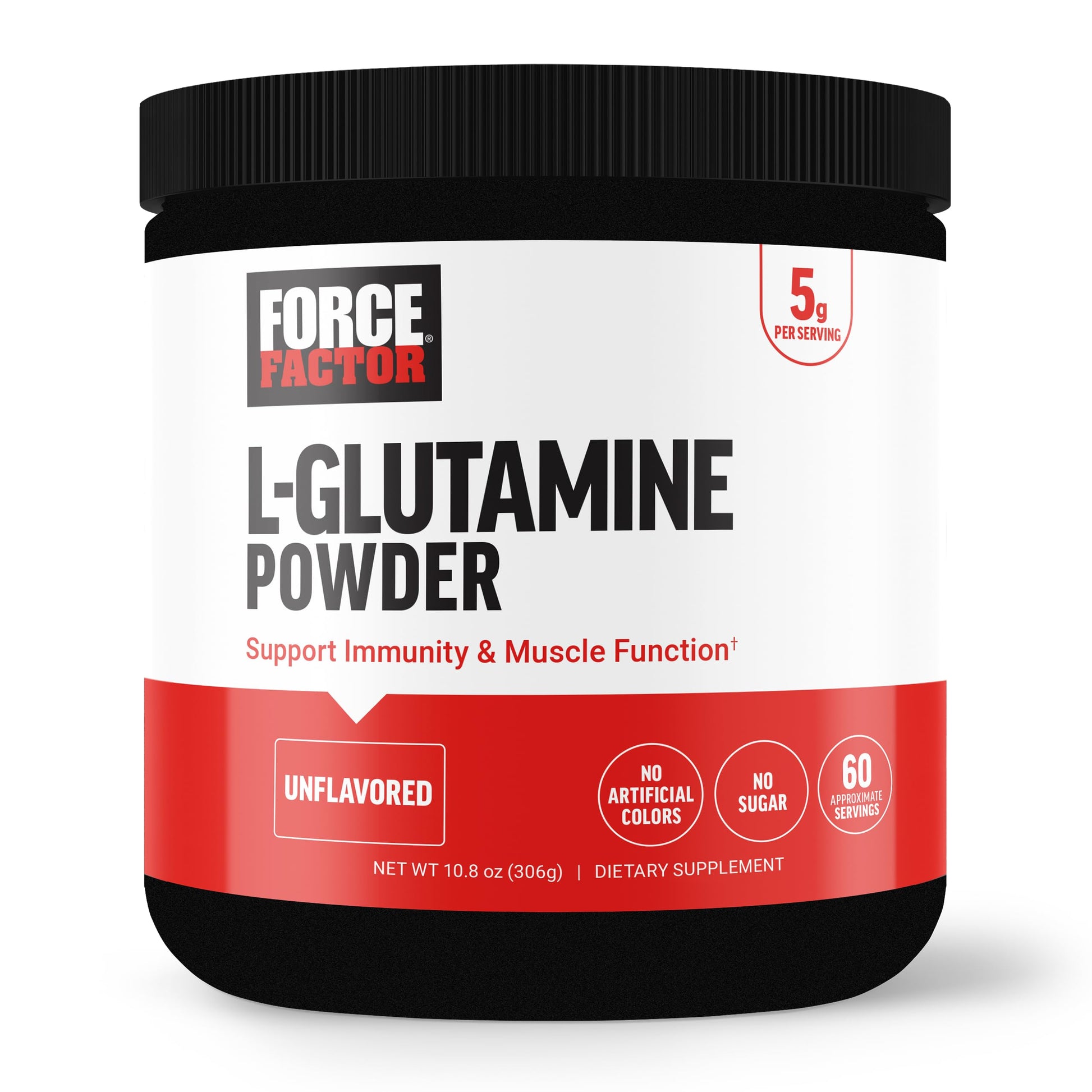 Force Factor L-Glutamine Powder, 60 Servings