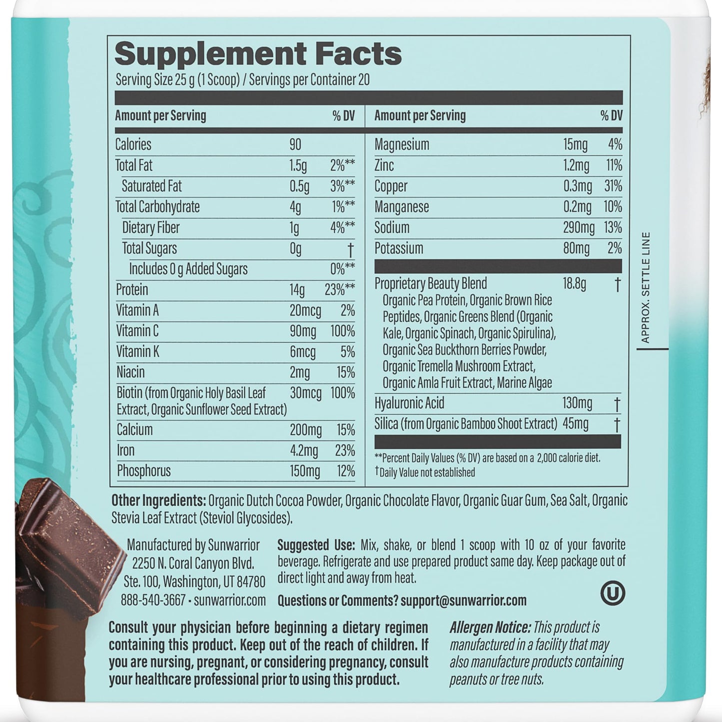 Sunwarrior Chocolate & Vanilla Vegan Collagen Protein Powder Set, 35.2