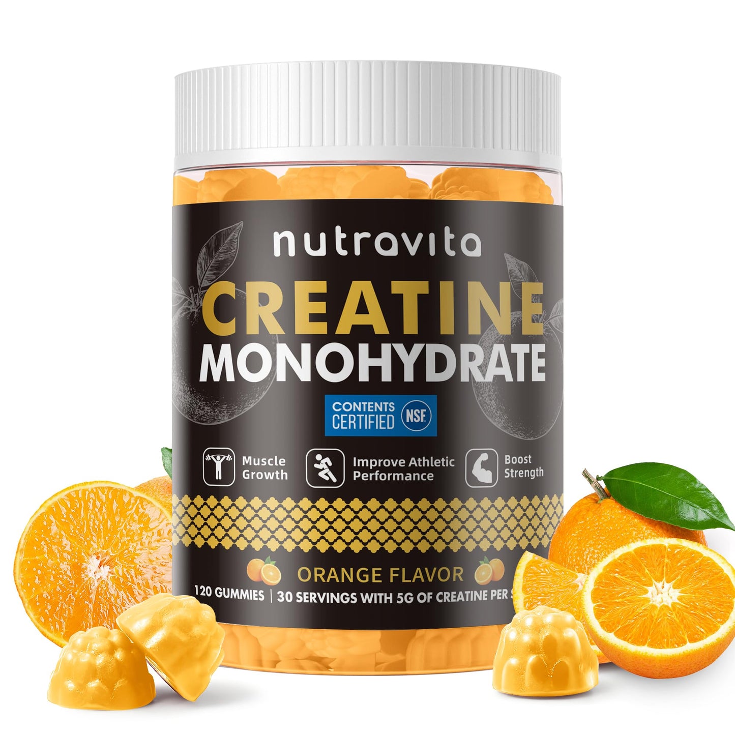 Nutravita Creatine Monohydrate Gummies 120 Count