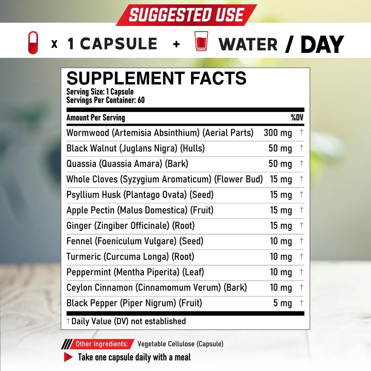 DEDICAD 12in1 Wormwood Capsules, 60 Capsules