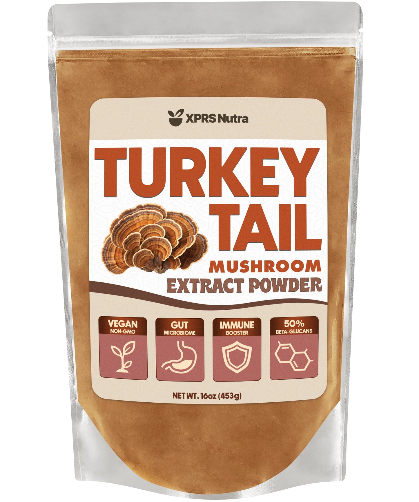 XPRS Nutra Turkey Tail Mushroom Extract Powder, 16 oz