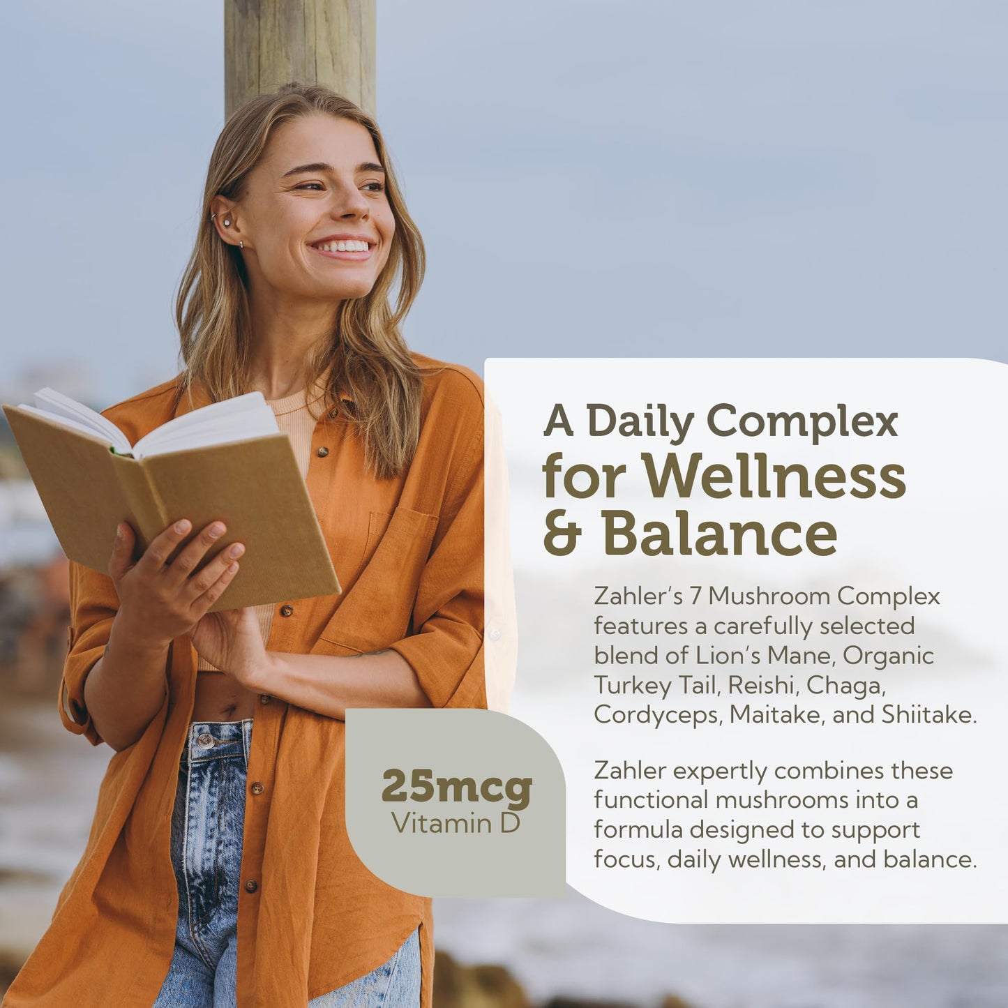 Zahler Mushroom Complex Premium Mushroom Blend, Focus, Calmness & Immunity Support, 60 Capsules