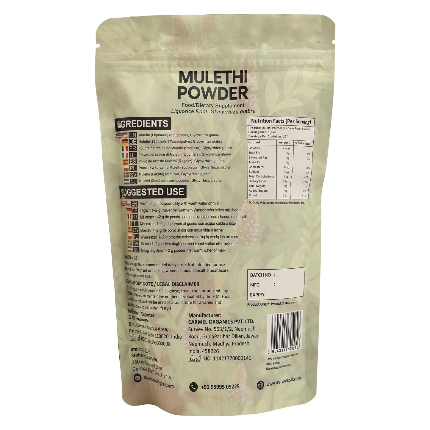 SVATV Licorice Powder 8 Ounce
