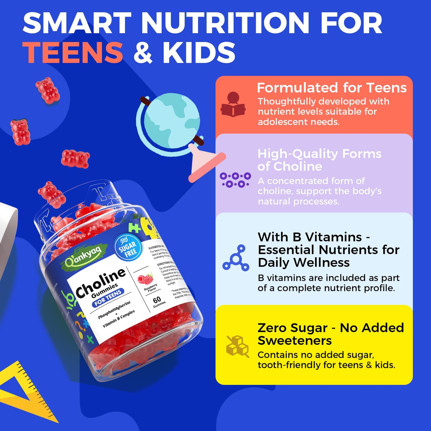 Q'ankyaq Choline Gummies 60 Count
