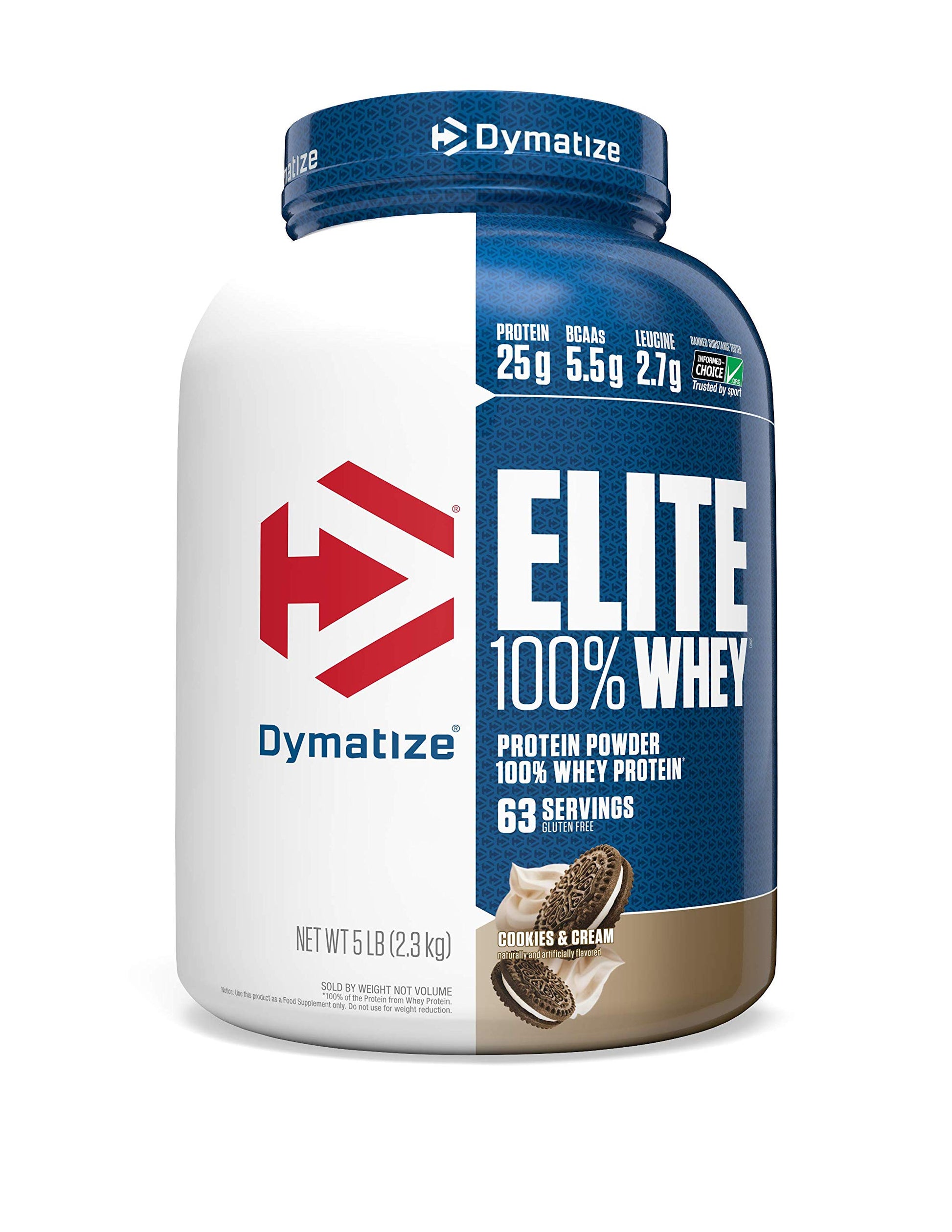 Dymatize Elite 100% Whey Protein Powder Cookies & Cream 80 Servings