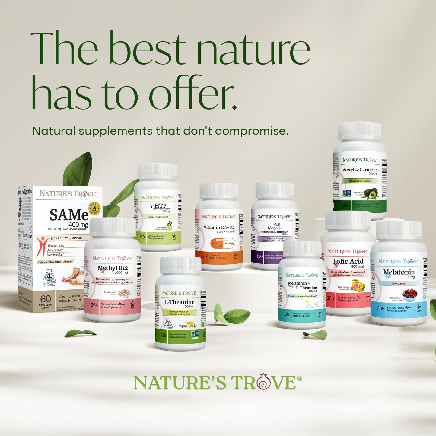 Nature's Trove L-Theanine 200mg Capsules 365