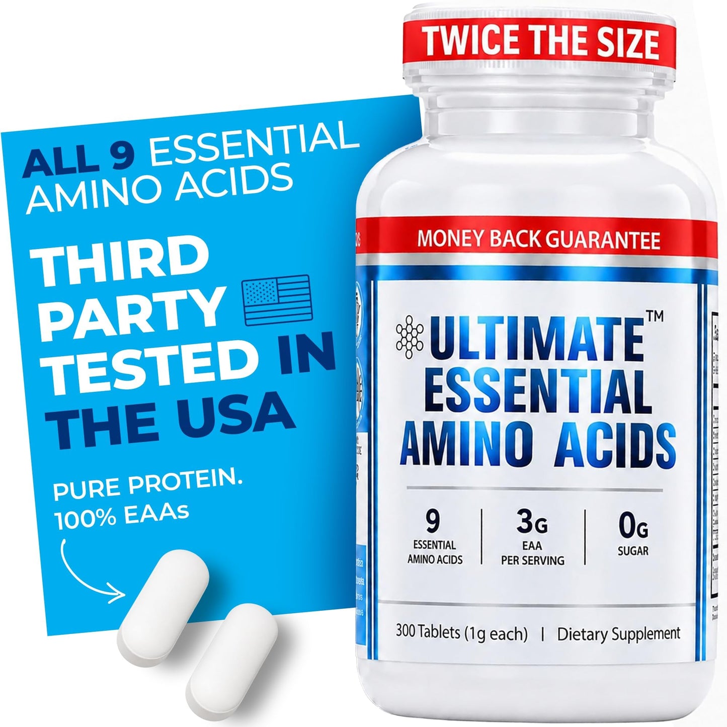 Ultimate Essential Amino Acids Supplement, 300 Tablets