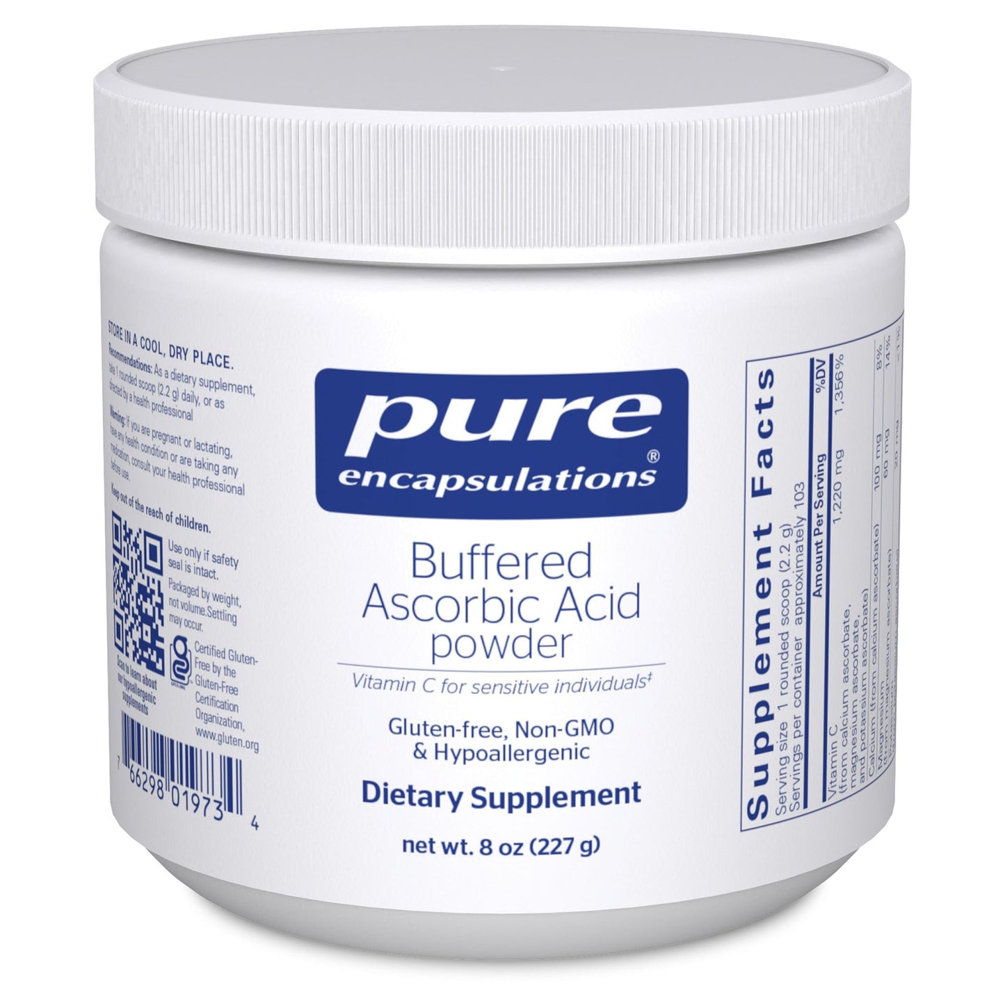 Pure Encapsulations Buffered Ascorbic Acid Powder 8 Ounces