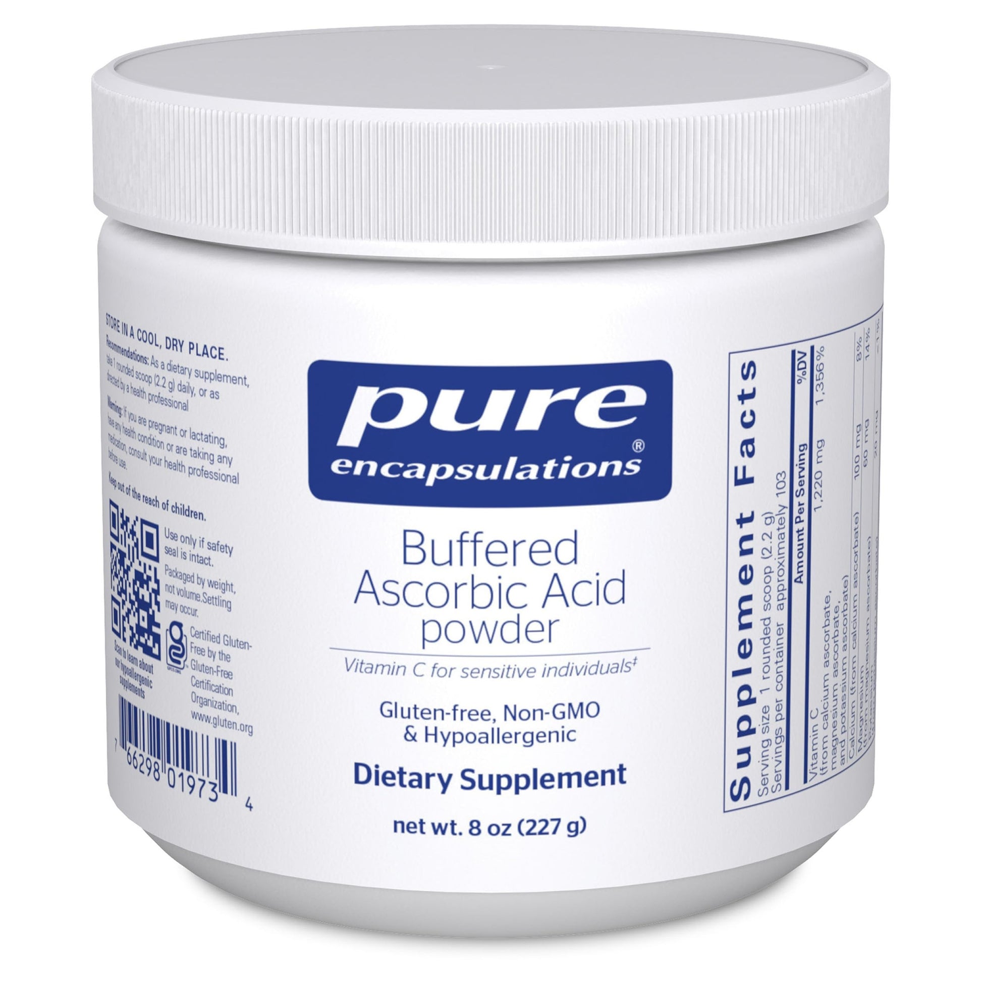 Pure Encapsulations Buffered Ascorbic Acid Powder 8 Ounces