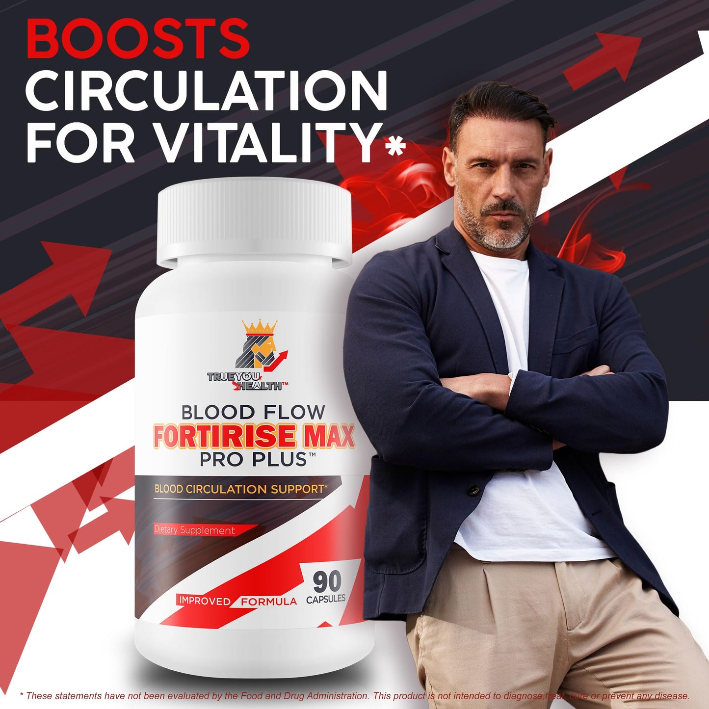 True You Health Blood Flow Fortirise Max Pro Plus Capsule, 90 Count