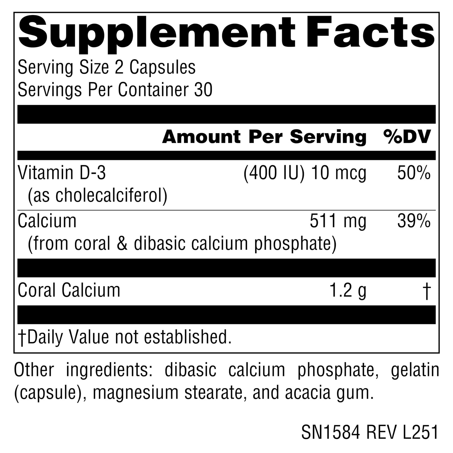 Source Naturals Coral Calcium Capsule, 60 Capsules