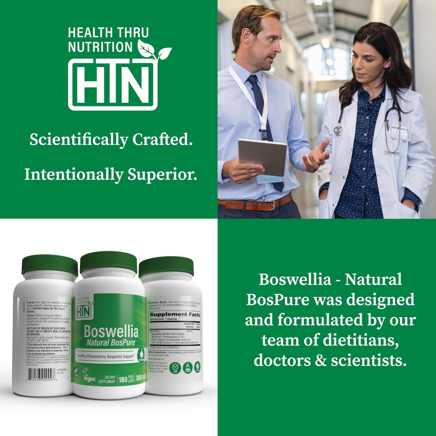 Health Thru Nutrition Boswellia 300mg Capsules 180 Count