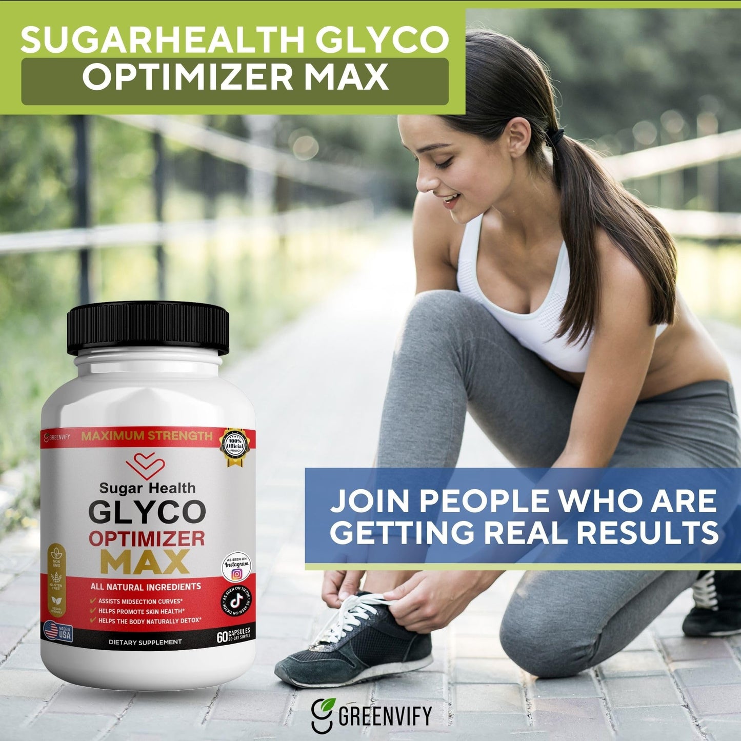 GREENVIFY Sugar Health Glyco Optimizer Max, 60 Capsules