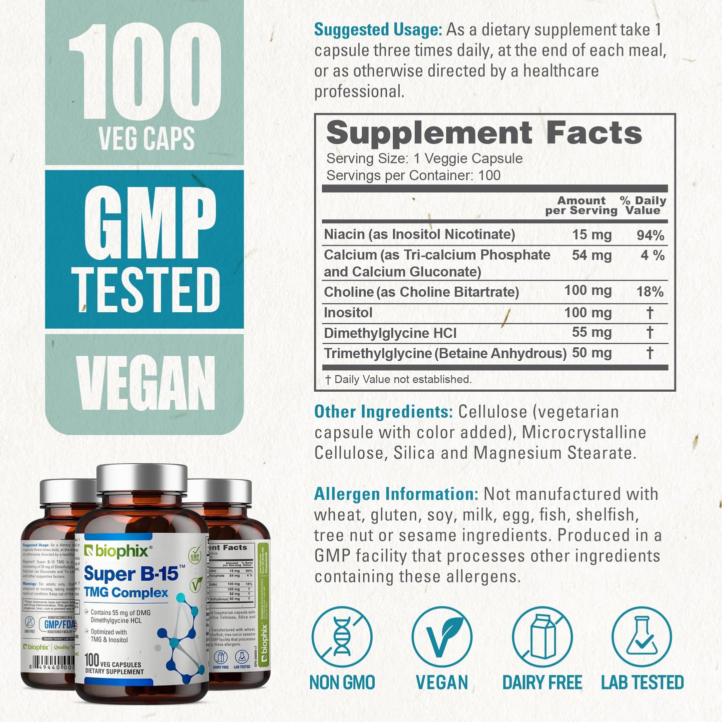 Biophix Super B-15 Capsule, 100 Count