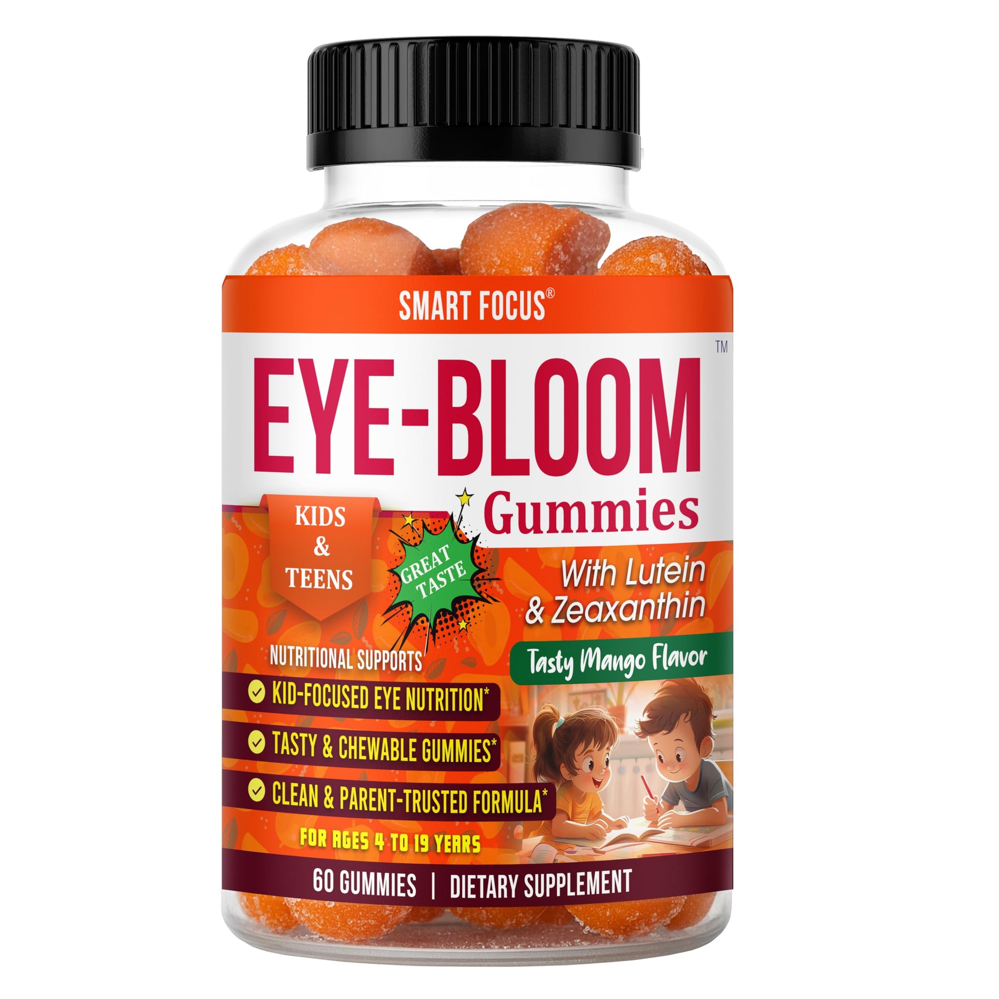 Smart Focus Eye-Bloom Lutein Eye Gummies, 60 Gummies