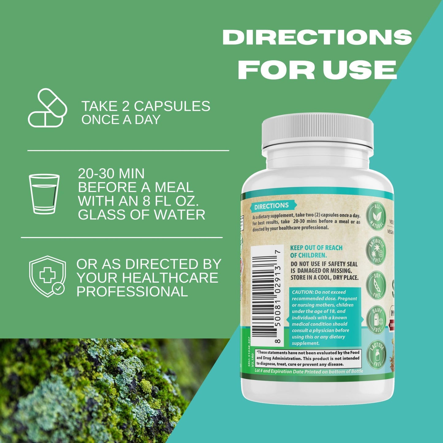 WHOLE WORLD WELLNESS Organic Sea Moss Capsule 60 Capsules