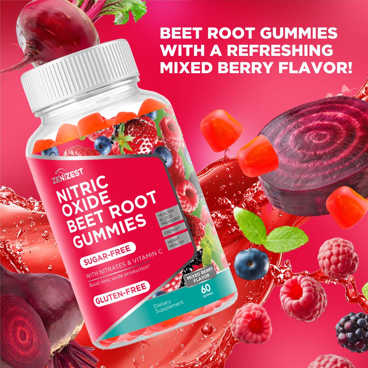 ZeniZest Beet Root Gummy 60 Count