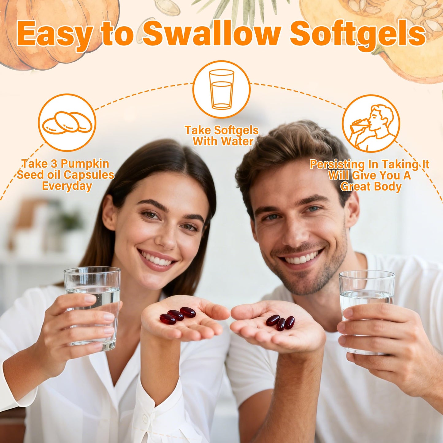 Crobirware Cold Pressed Pumpkin Seed Oil & Saw Palmetto Softgels 300 Count