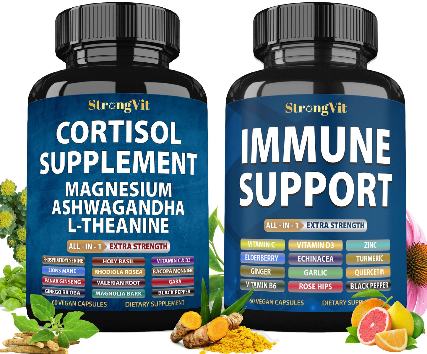 StrongVit Cortisol & Immune Support Capsules, 120