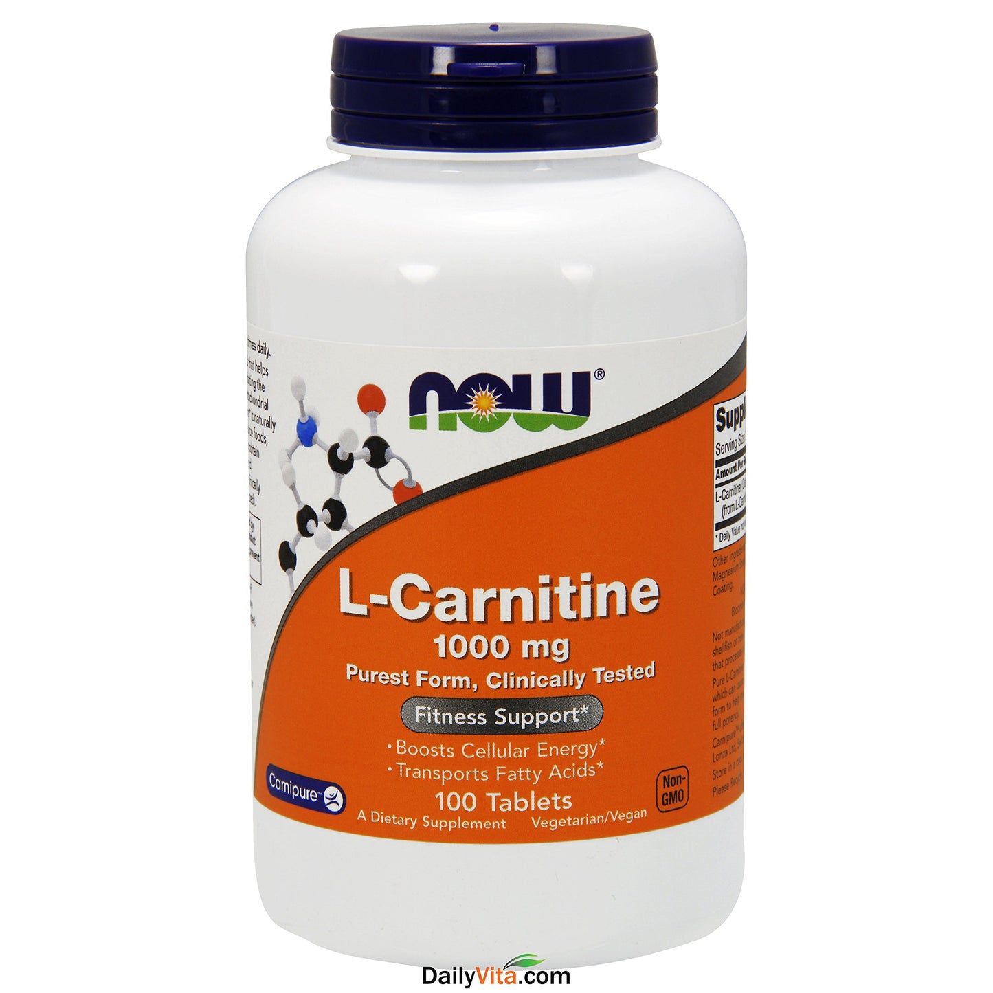 NOW Foods L-Carnitine Fitness Support 1000mg Tablet, 200 Tablets