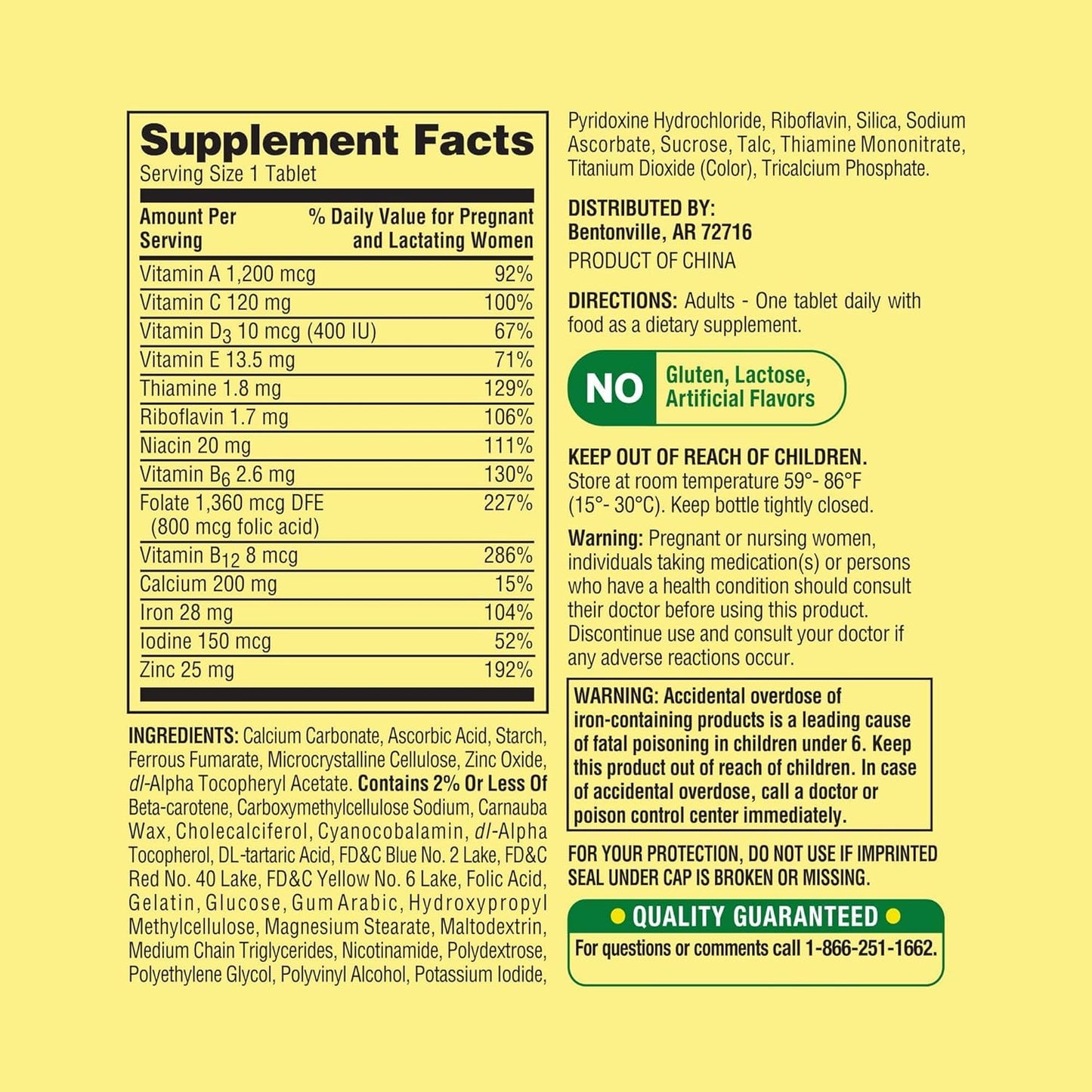 BASKETGOODS Prenatal Multivitamin Tablet 100 Tablets