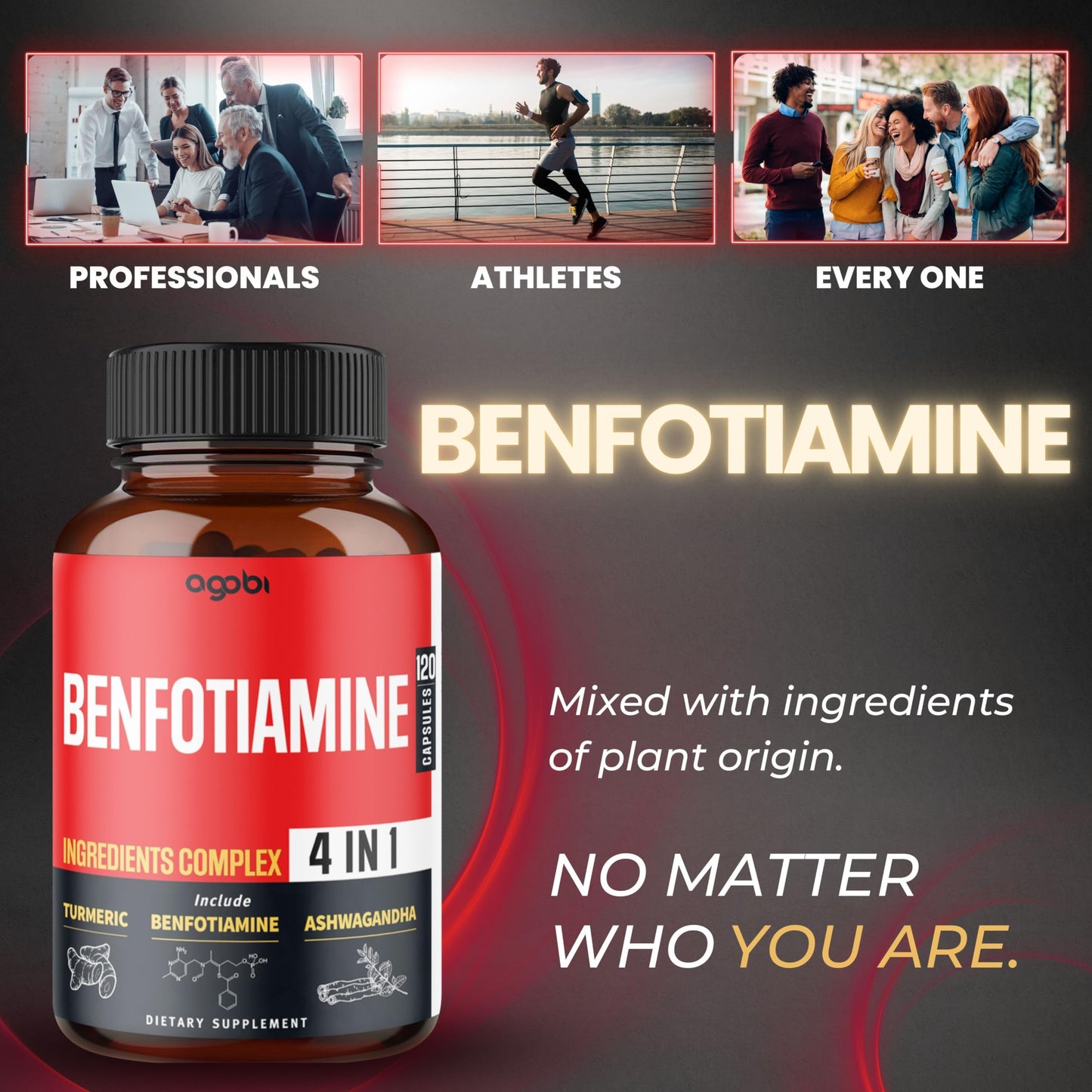 Agobi 4in1 Benfotiamine Supplement Capsule 120 Capsules