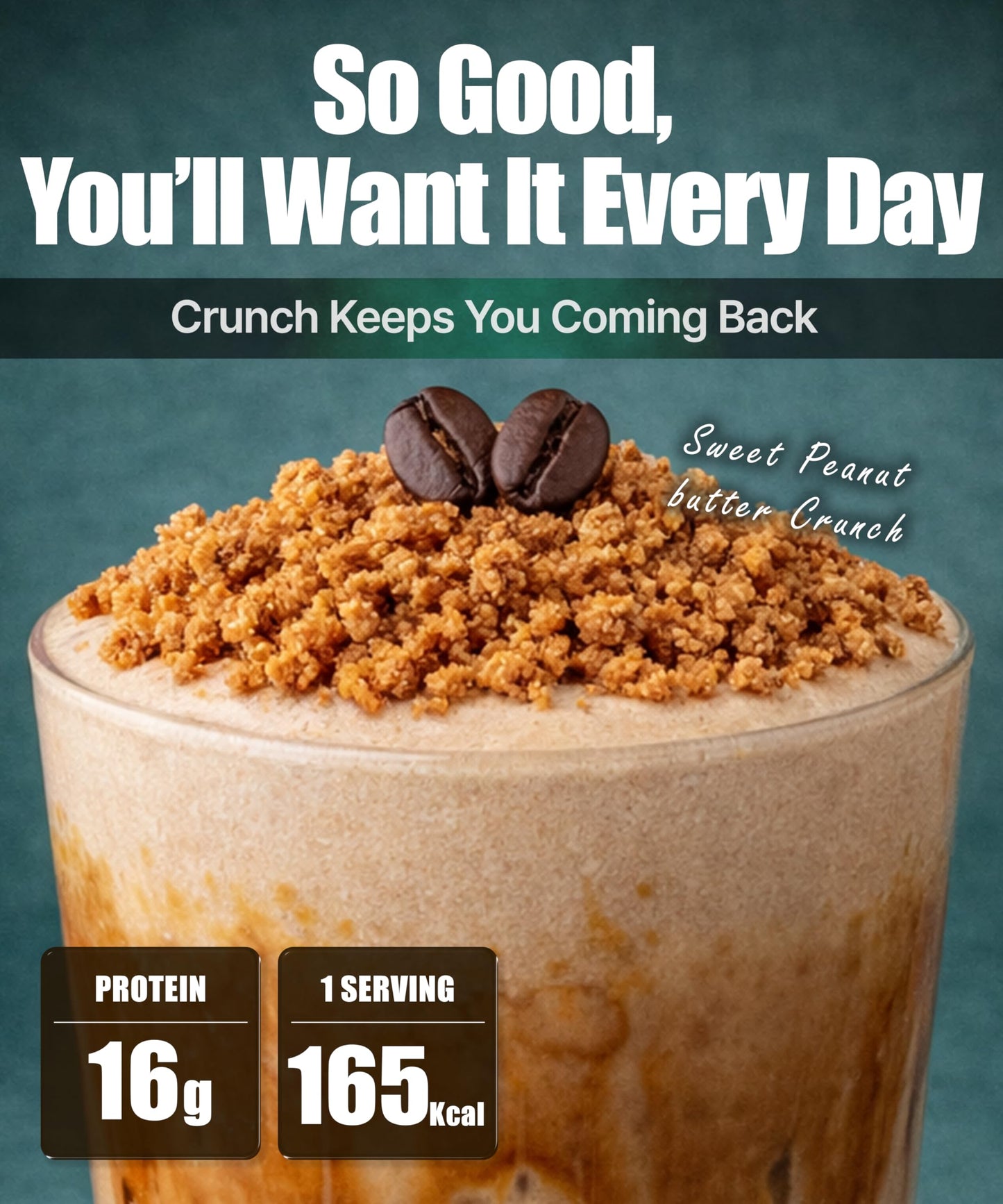 MEAL IT Coffee Protein Shake with Korean Streusel Crumble(Soboro) Powder 9.88 oz