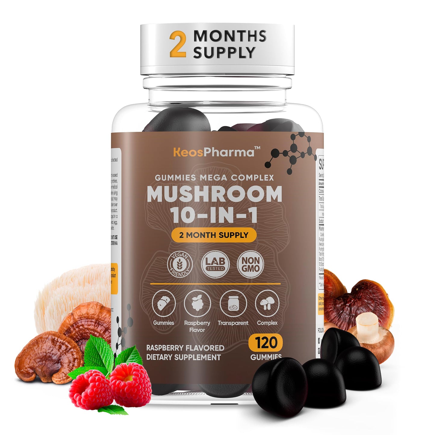 KeosPharma Road Trip Mushroom Gummies for Adults 120 Count