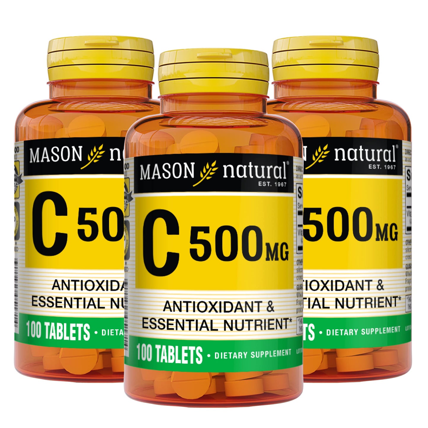 Mason Natural Vitamin C 500 mg Tablets, 300 Tablets