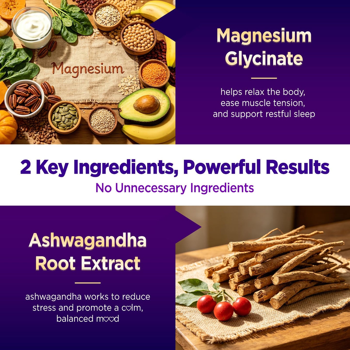 duwhot Magnesium Ashwagandha Gummies, 60 Count