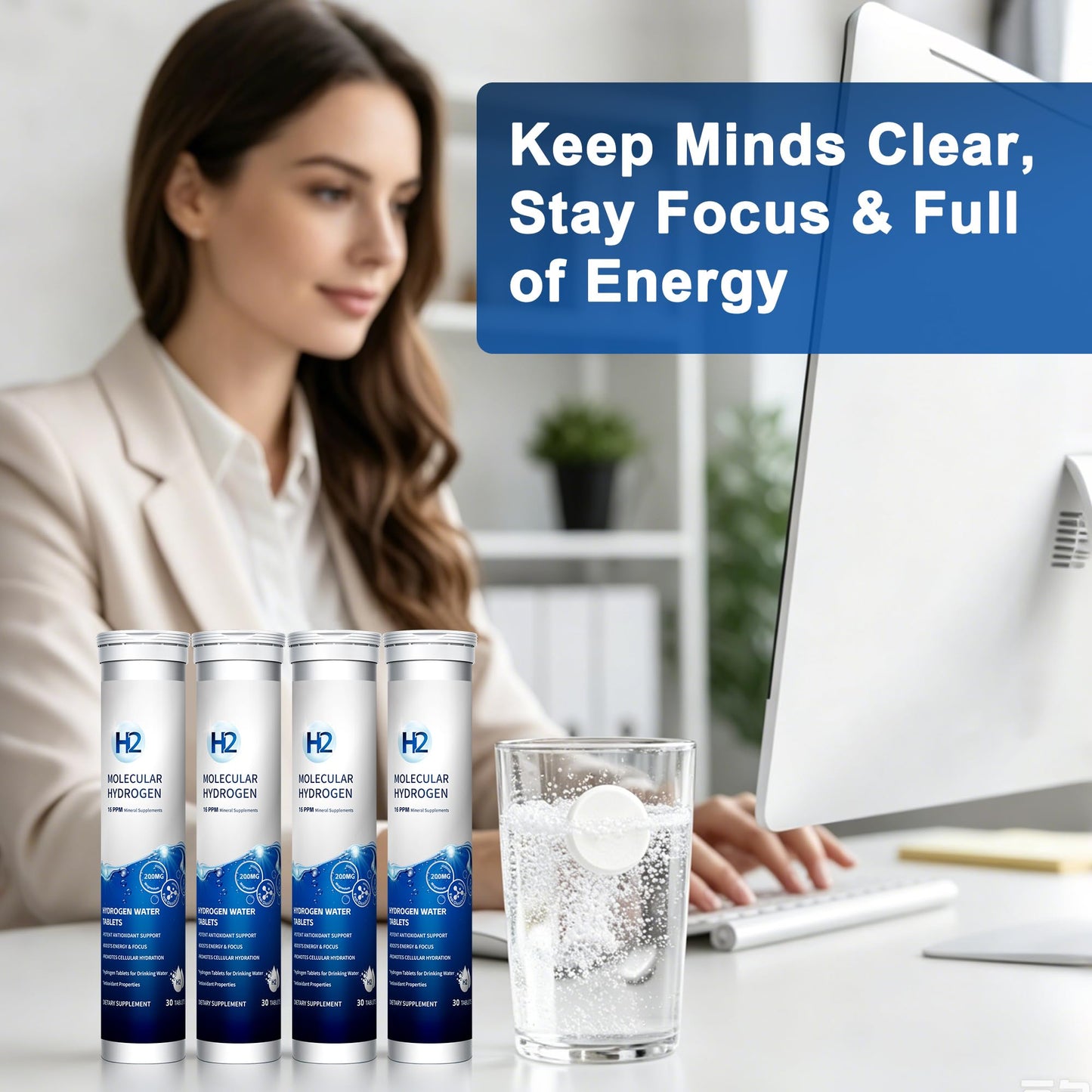 Crobirware Hydrogen Water Tablets with Magnesium 120 Tablets