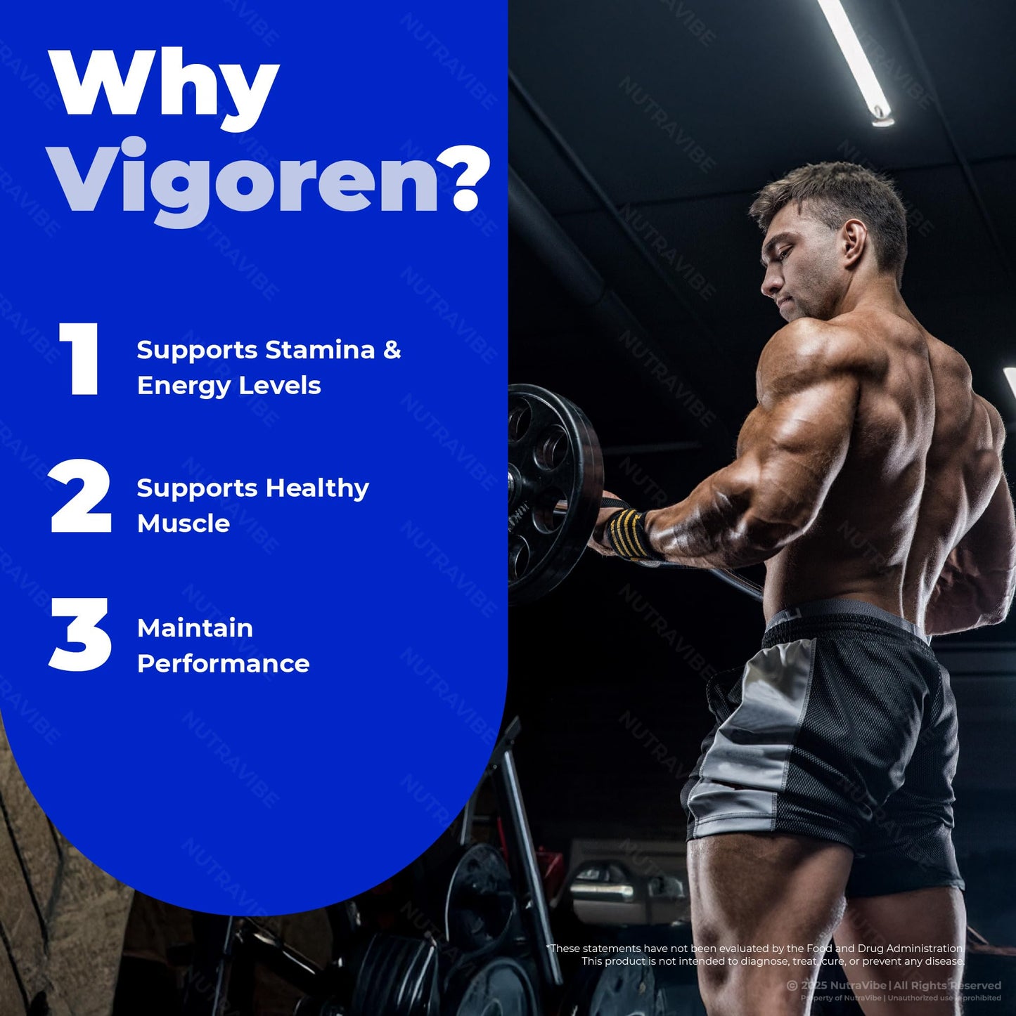 NutraVibe Vigoren Premium Energy & Power Support Supplement Capsule, 120 Capsules