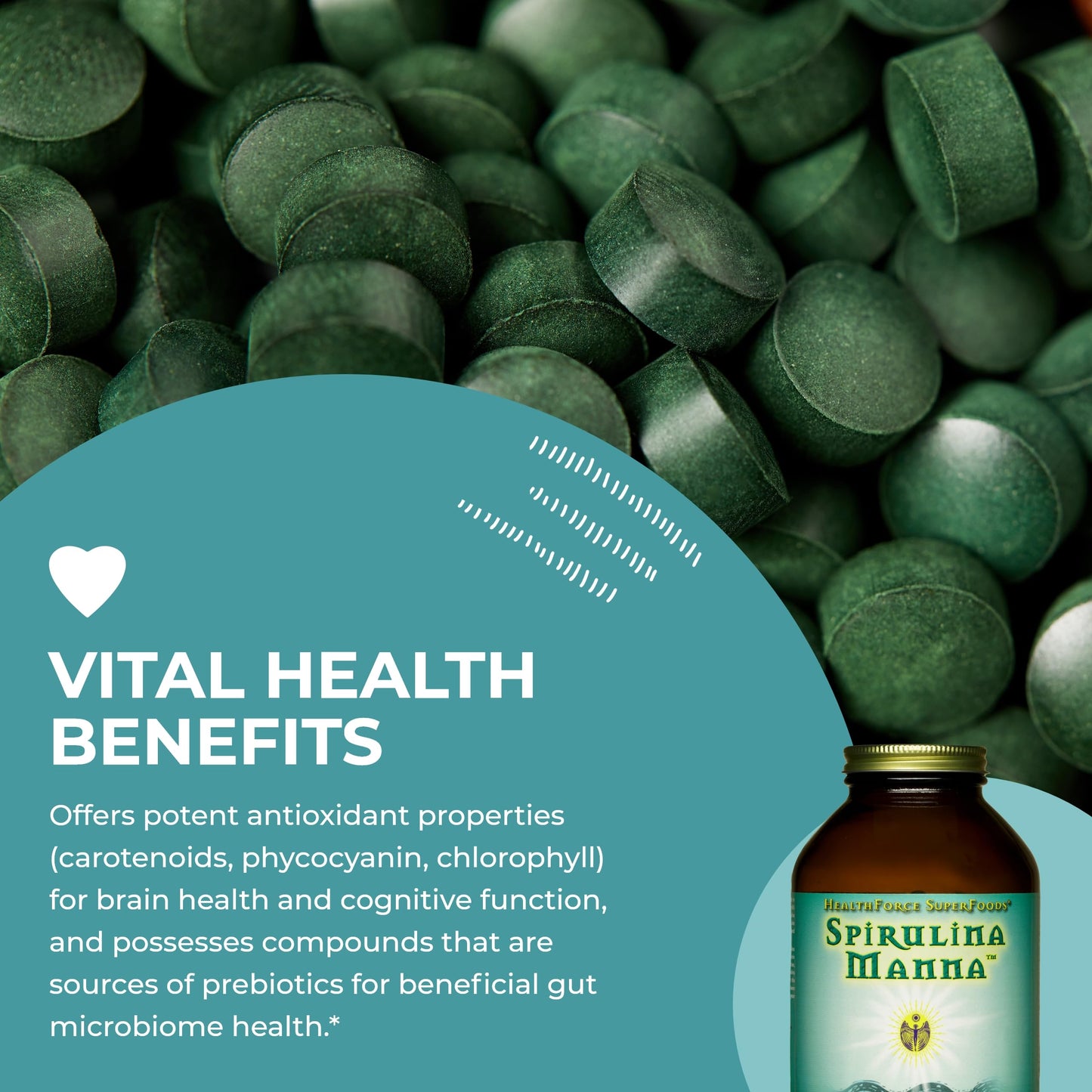 HEALTHFORCE SUPERFOODS Spirulina Manna Capsules 450