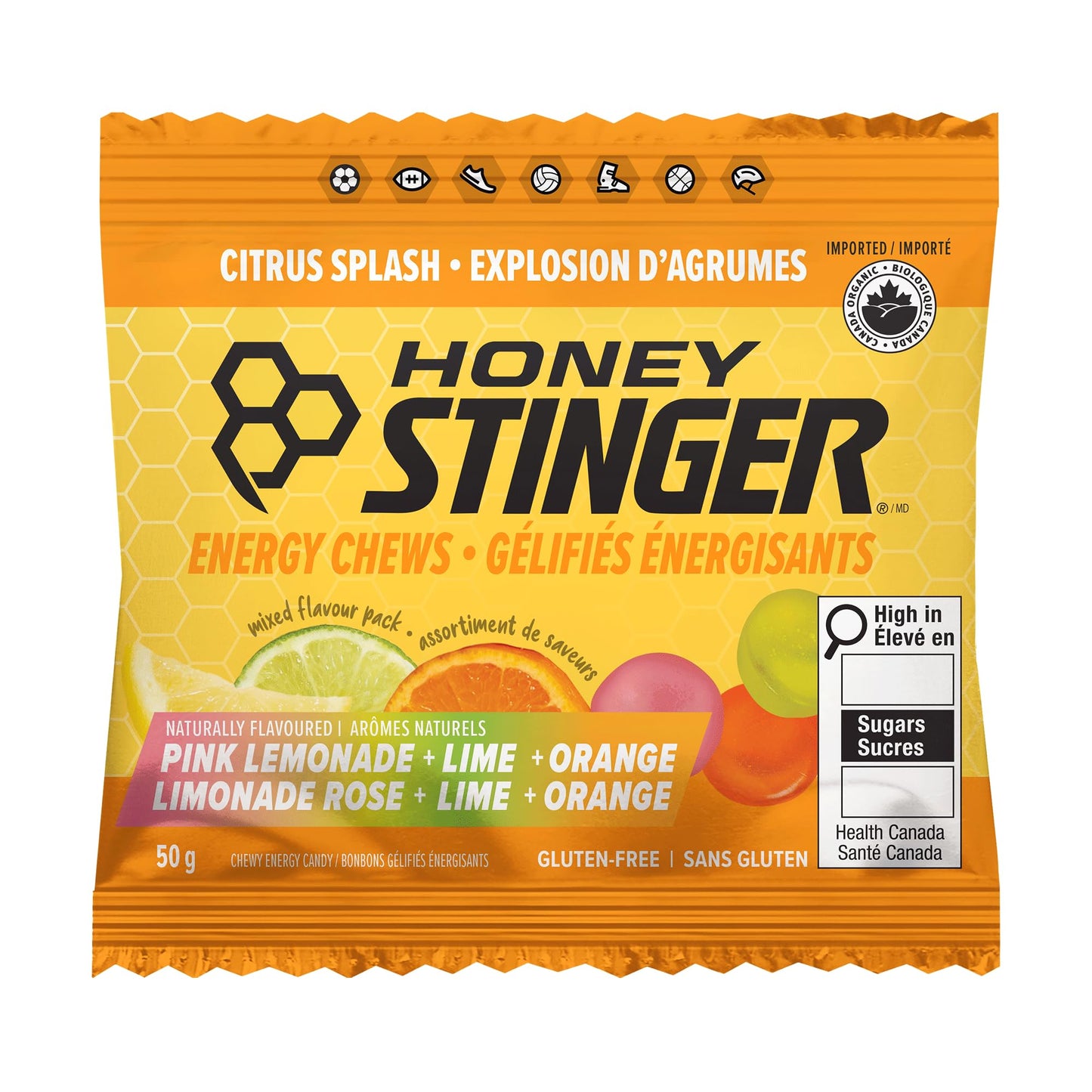 Honey Stinger Organic Citrus Splash Energy Chews Gummy 21.6 Ounces