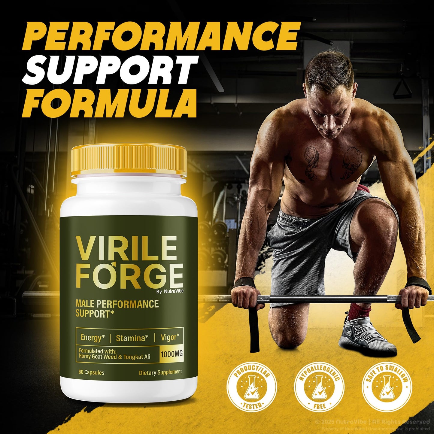 NutraVibe Virile Forge for Men Capsule, 120 Capsules