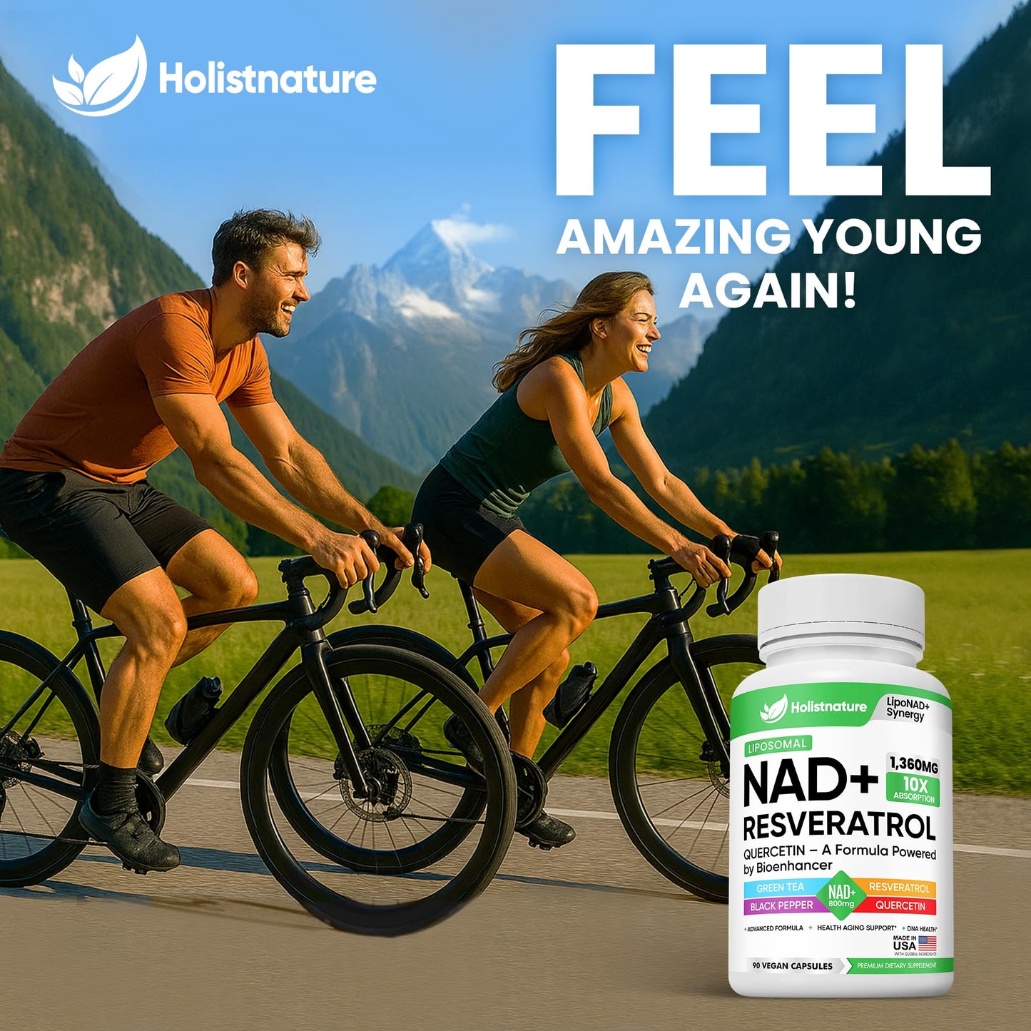 Holistnature NAD+ Supplement Capsule, 90 Capsules