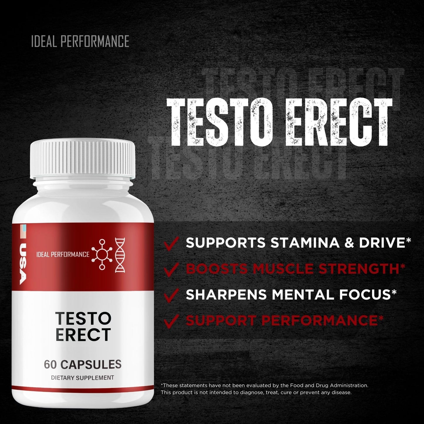 IDEAL PERFORMANCE TestoErect Capsules 60 Count