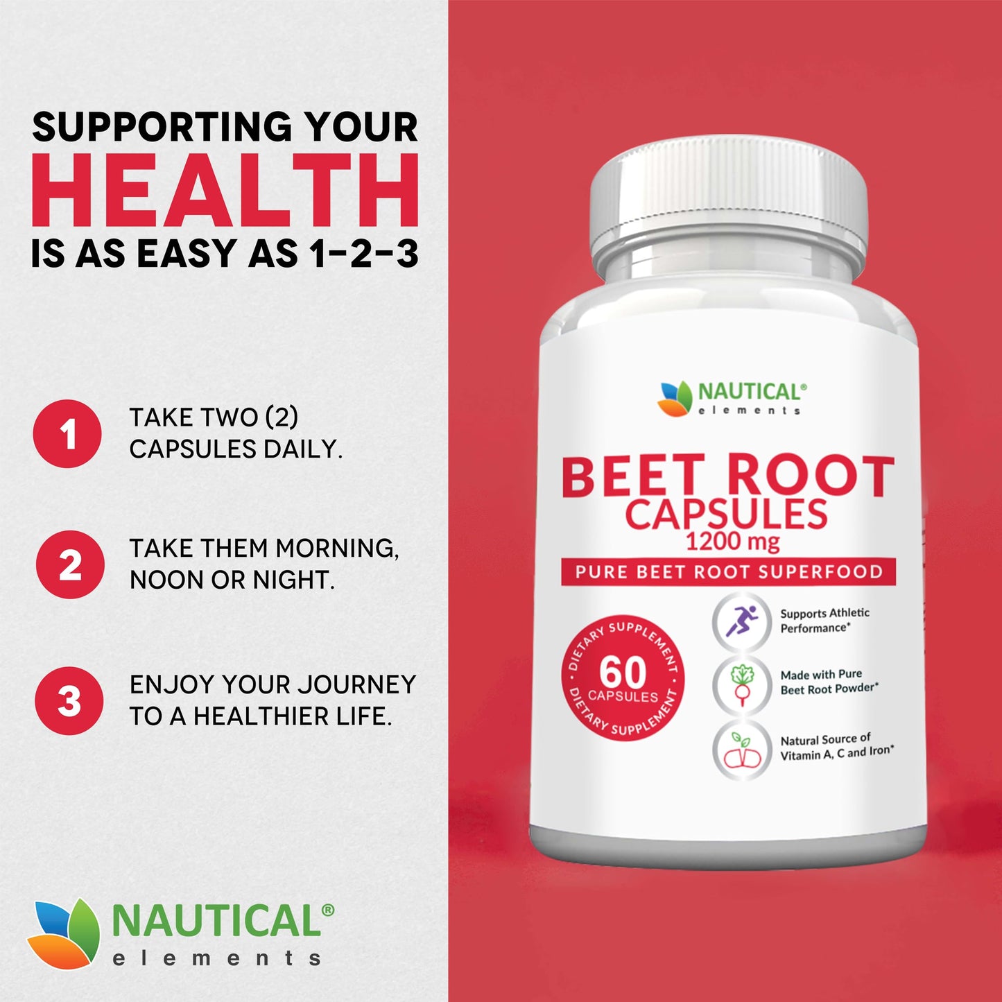 Nautical Elements Beet Root Capsules 60 Capsules