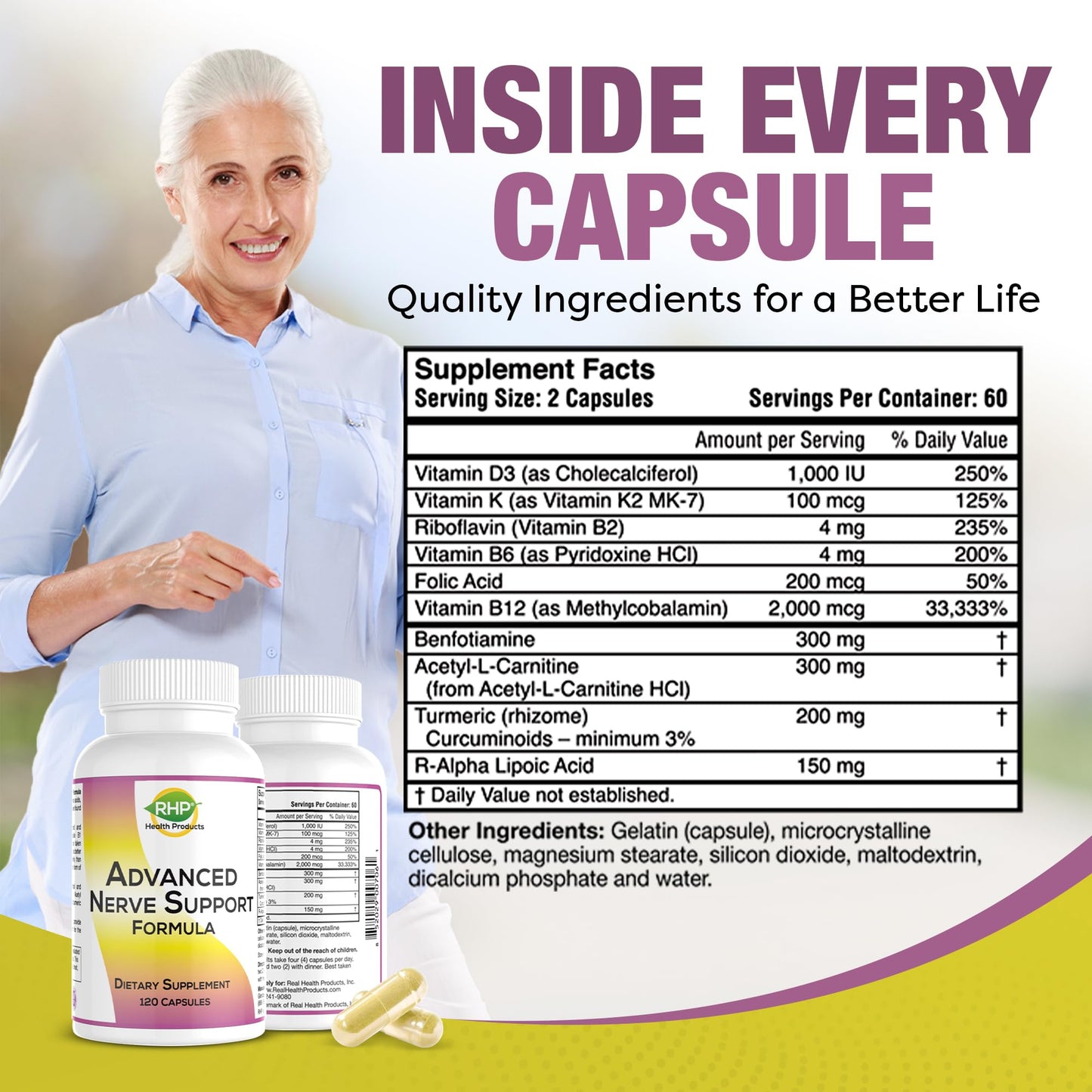 RHP Advanced Nerve Support Formula Capsule, 120 Capsules