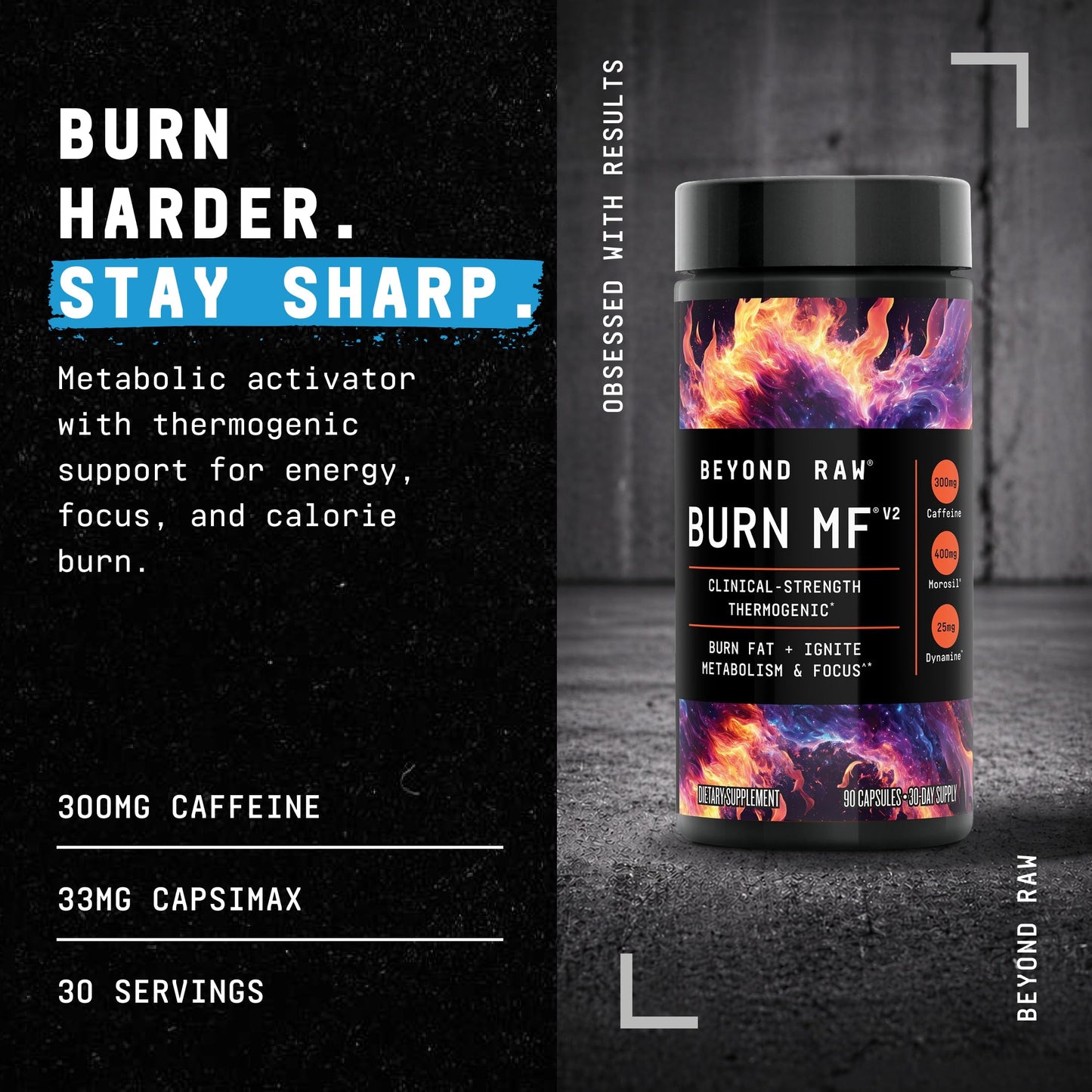 GNC Beyond Raw Burn MF Metabolic Formula Capsule 90 Count