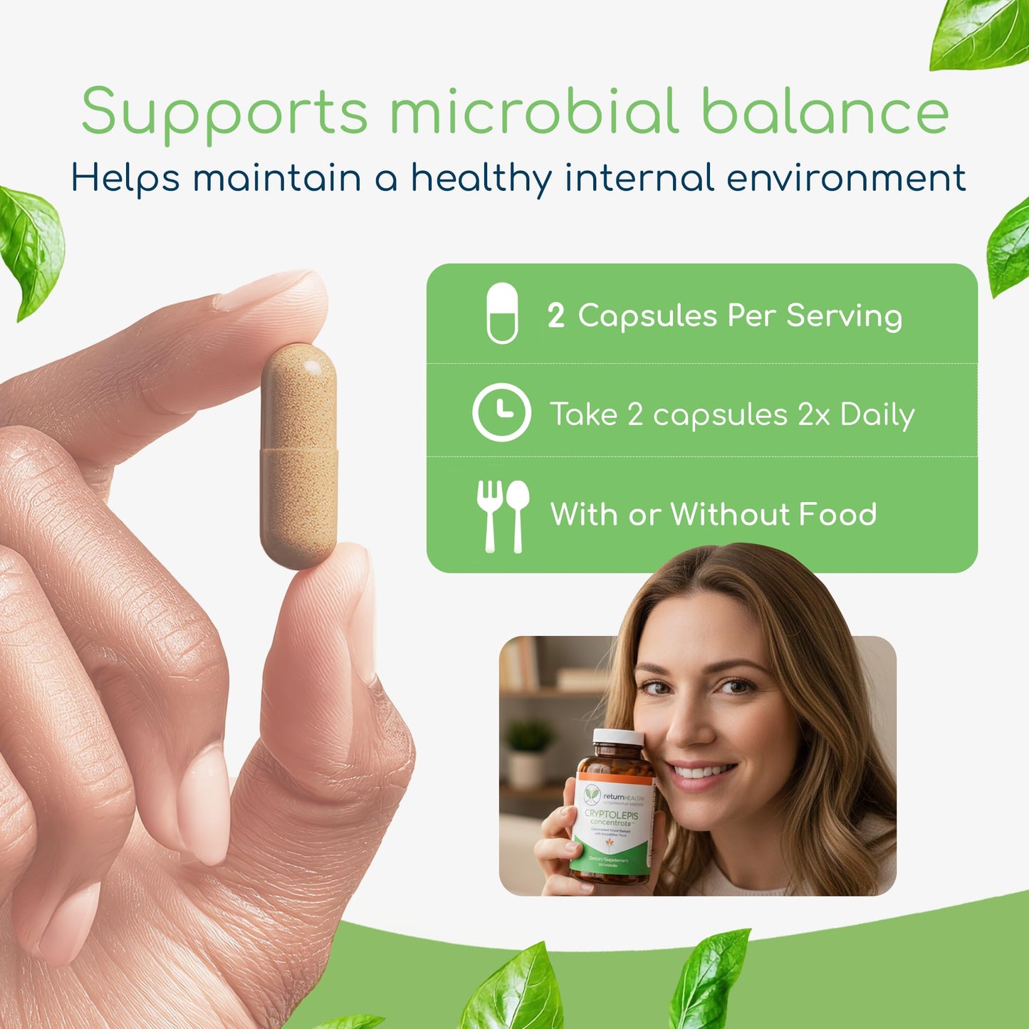 Return Healthy Cryptolepis Concentrate 120 Capsules