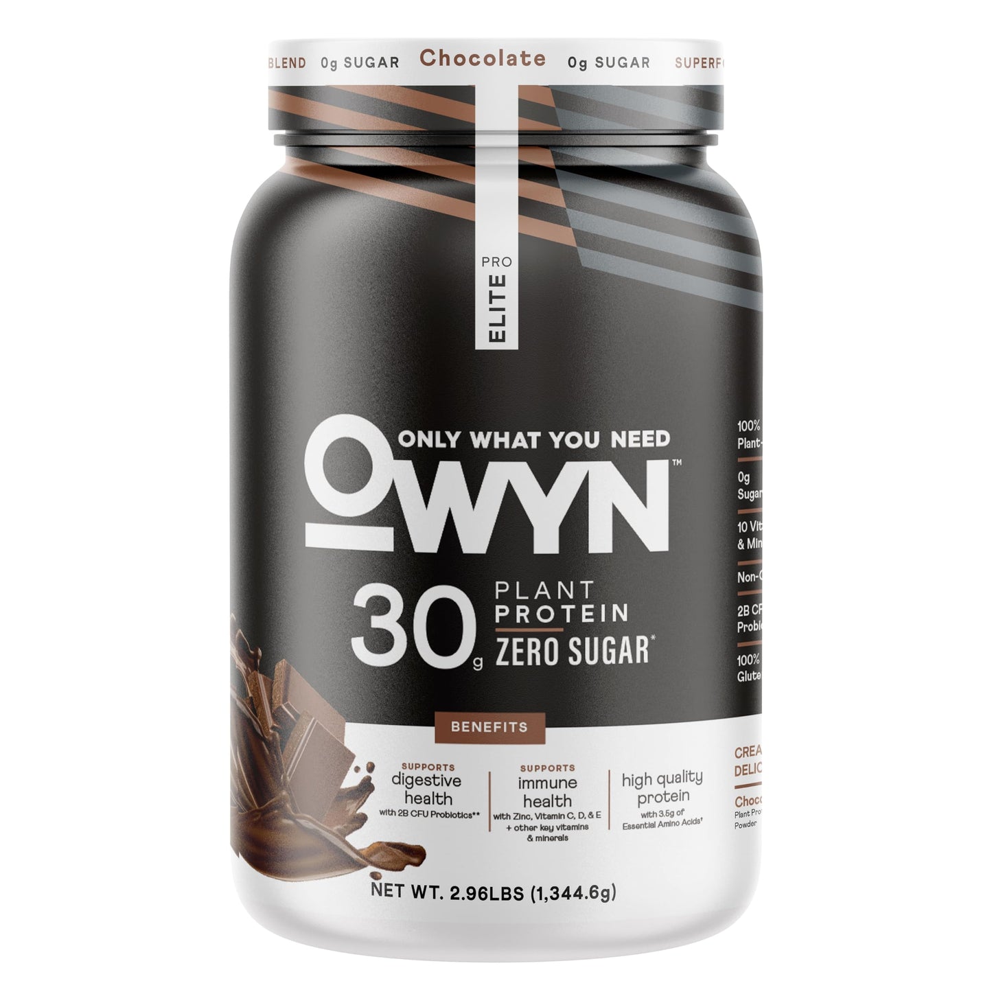 OWYN Only What You Need Pro Elite Chocolate Flavored Protein Powder, 2.96 Pound