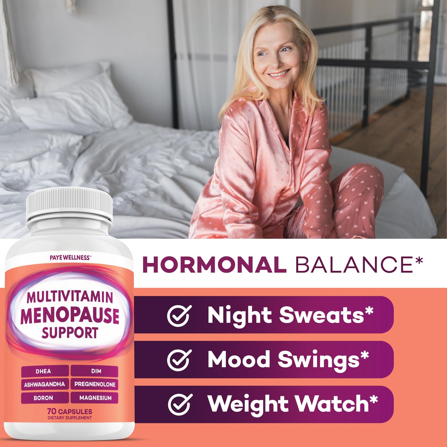 PAYÉ Menopause Support DIM Capsule, 70 Count