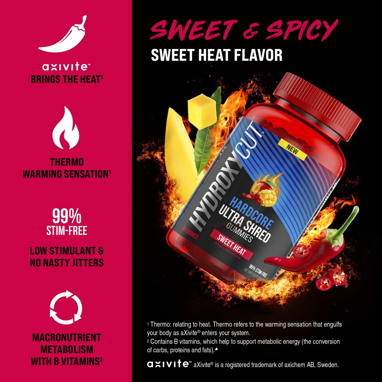 Hydroxycut Hardcore Ultra Shred Gummies 60 Count