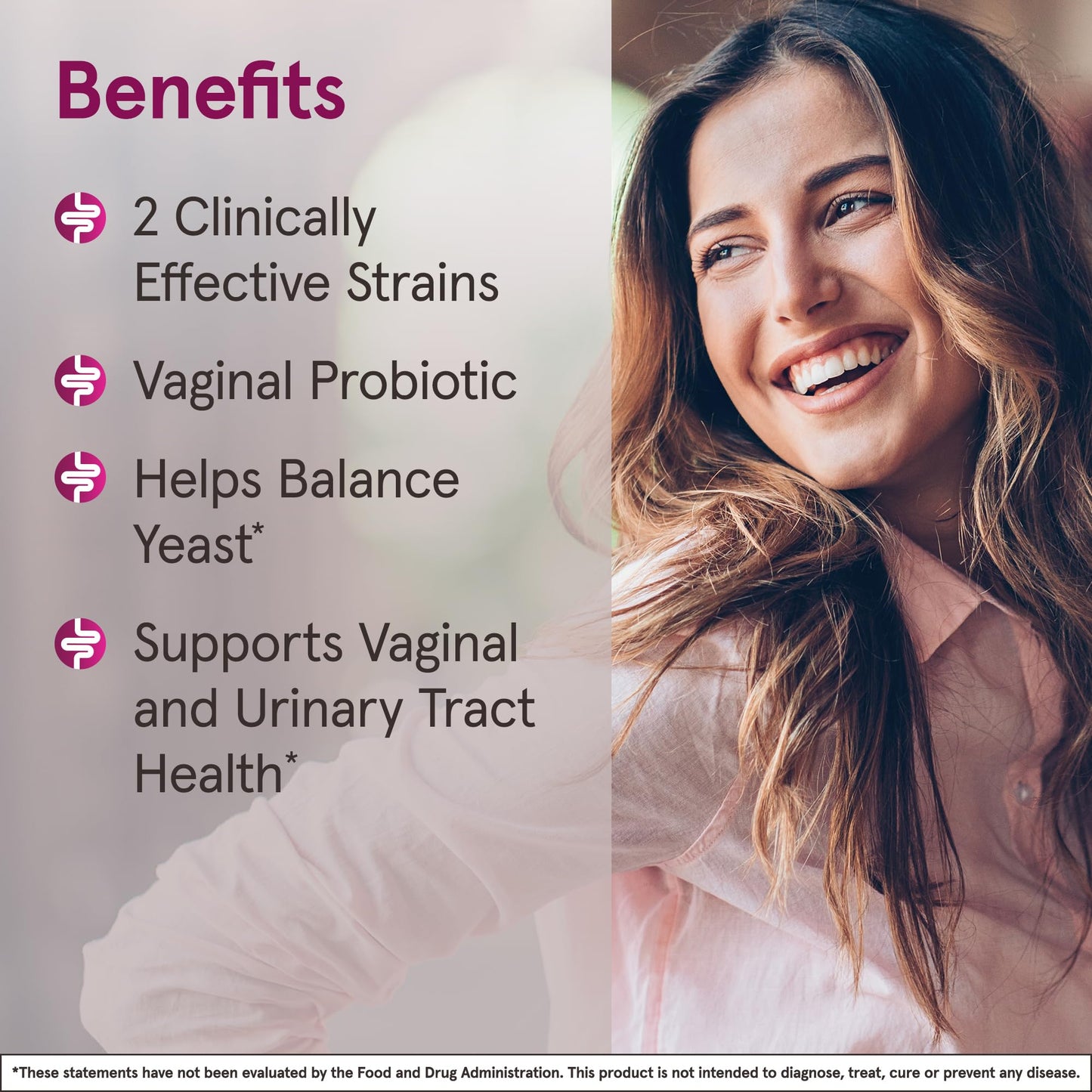 Jarrow Formulas Fem-Dophilus Vaginal Probiotics 1 Billion CFU with 2 Science-Backed Strains Capsules, 30 Count