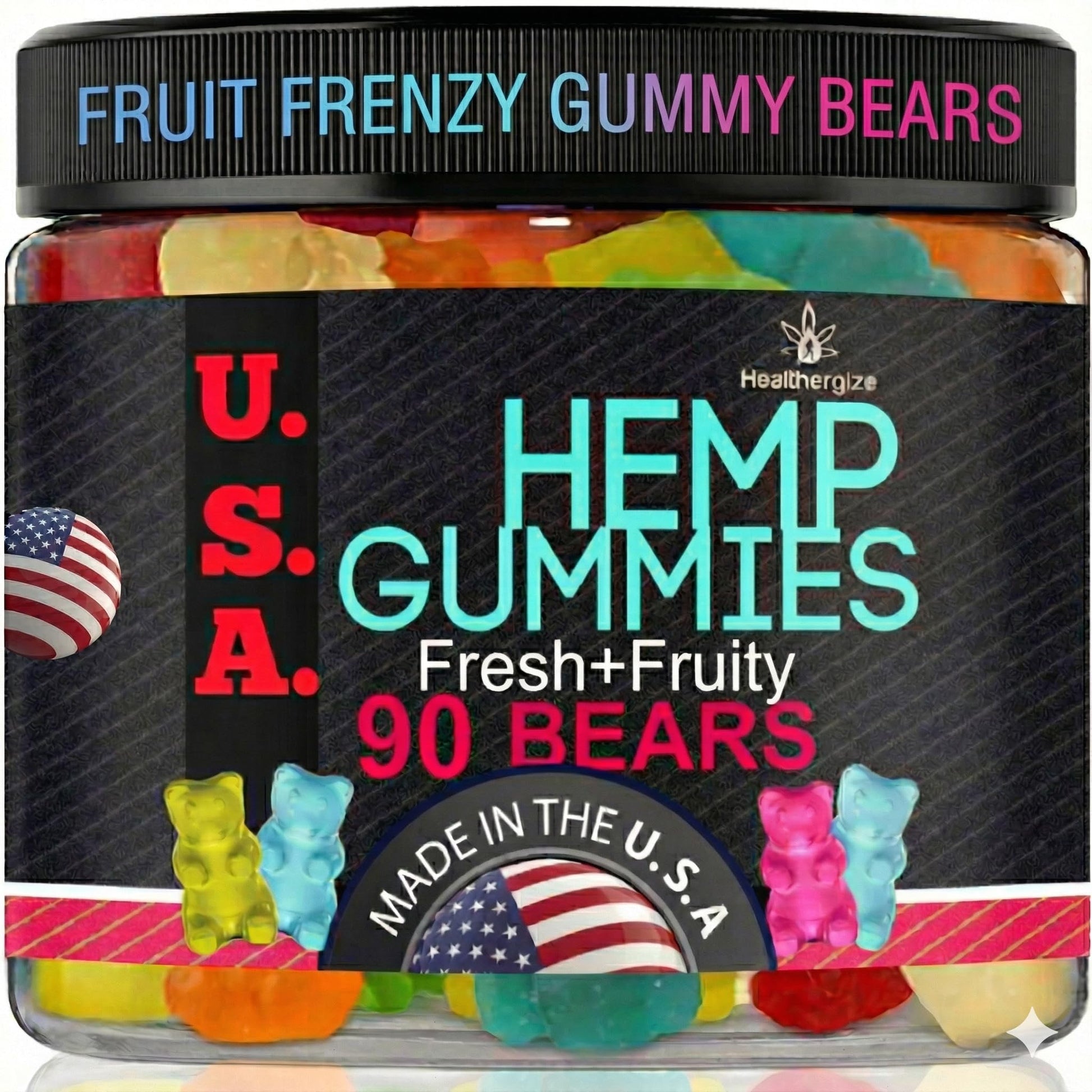 Healthergize Hemp Gummies for Sleep and Calm, 90 Count