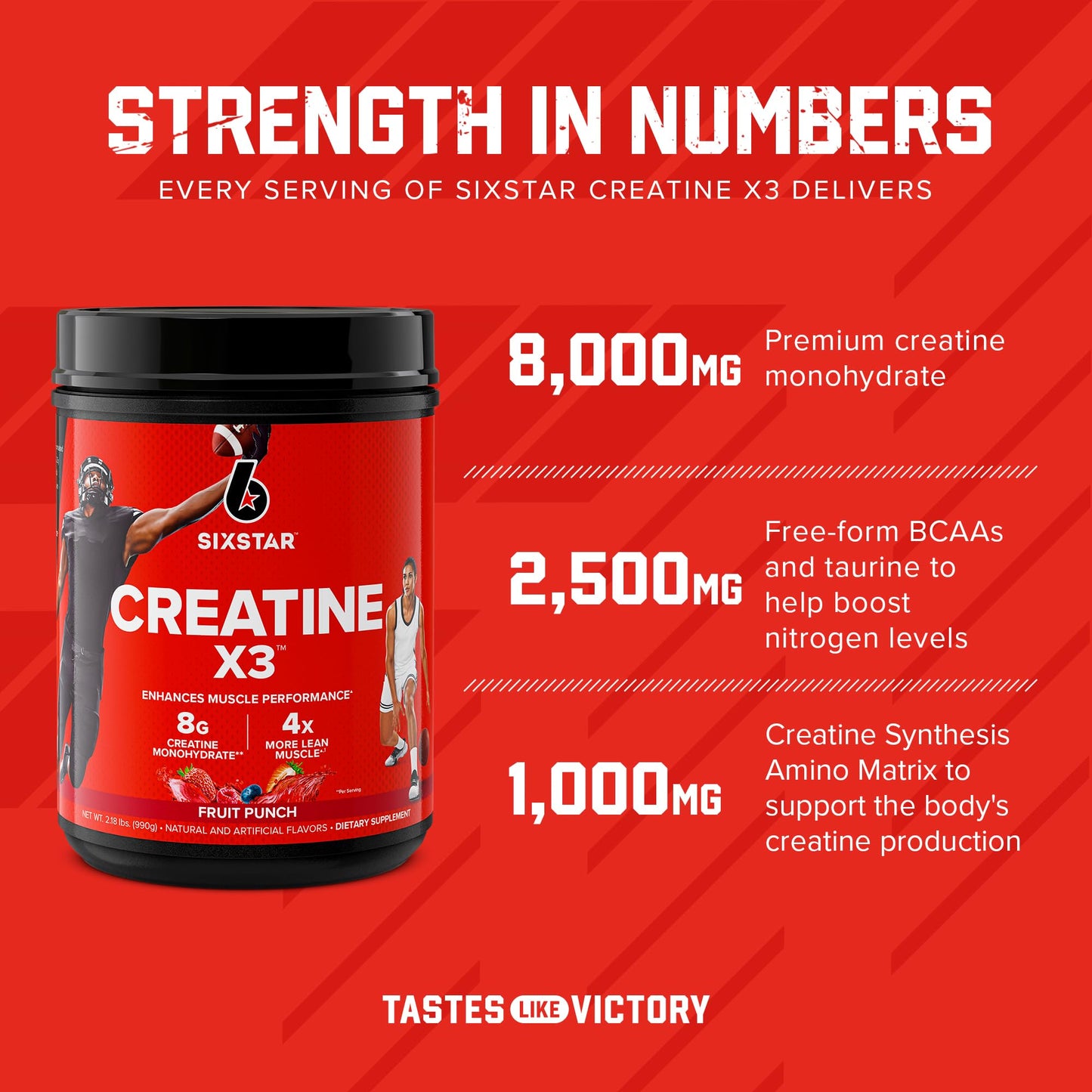 Six Star Creatine Monohydrate Powder 35 Servings